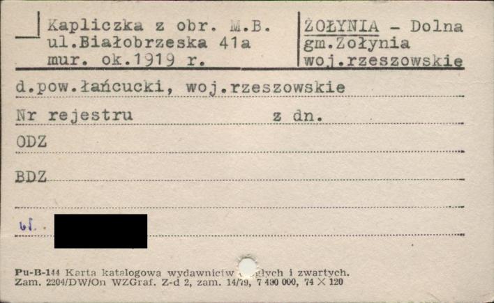 kapliczka Matki Boskiej, skan 1