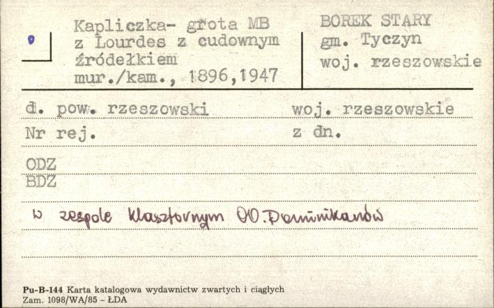 kapliczka - grota MB z Lourdes z cudownym źródełkiem, skan 1