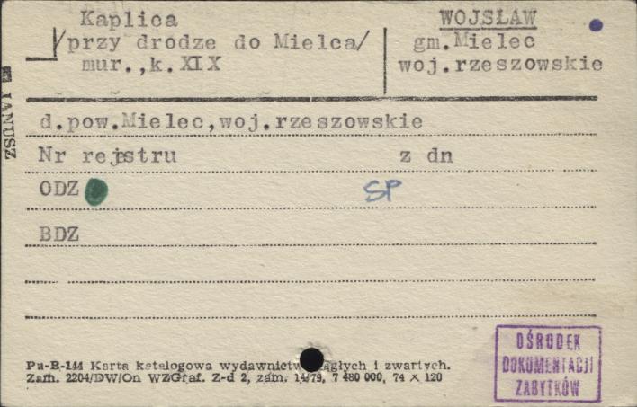 kaplica przy drodze do Mielca, skan 1