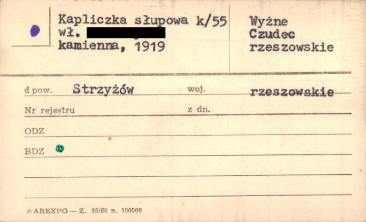 kapliczka słupowa, skan 1