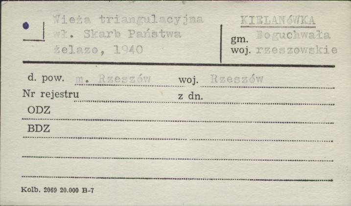wieża triangulacyjna, skan 1