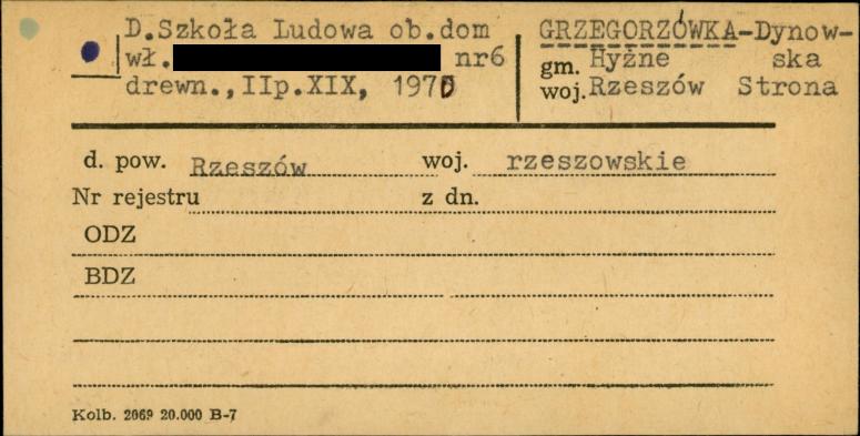 szkoła ludowa, ob. dom, skan 1