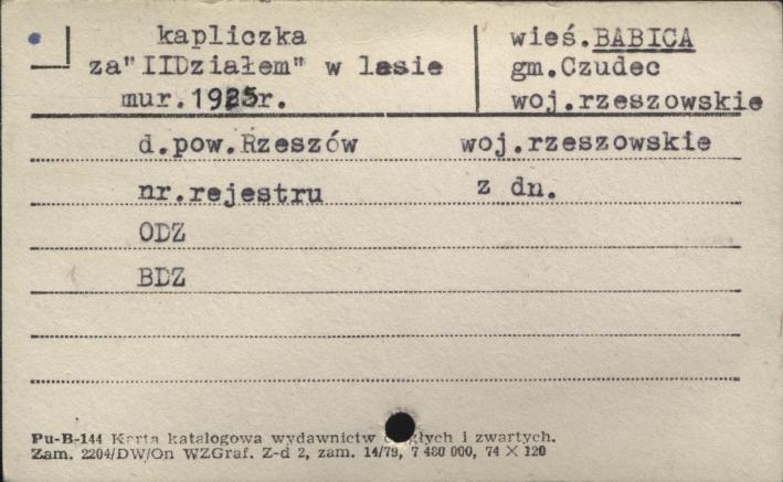 kapliczka za II Działem w lesie, skan 1