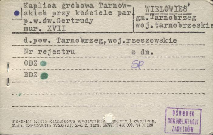 kaplica grobowa Tarnowskich, skan 1