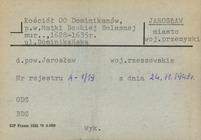 kościół oo. Dominikanów pw. Matki Boskiej Bolesnej, skan 1