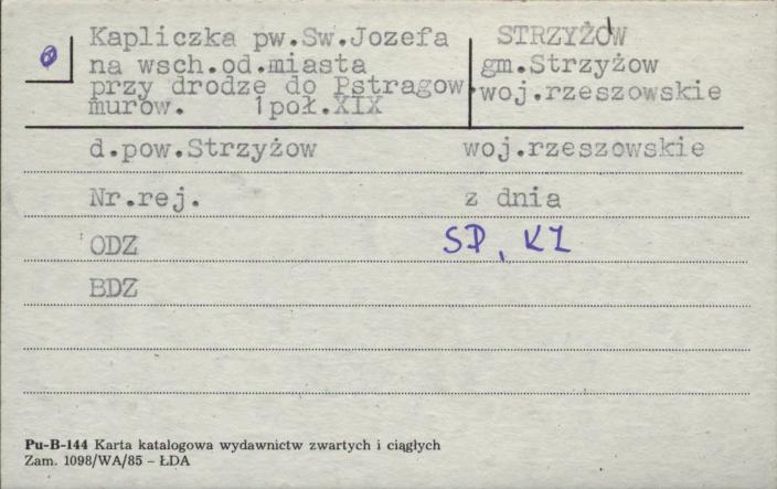 kapliczka pw. św. Józefa, skan 1