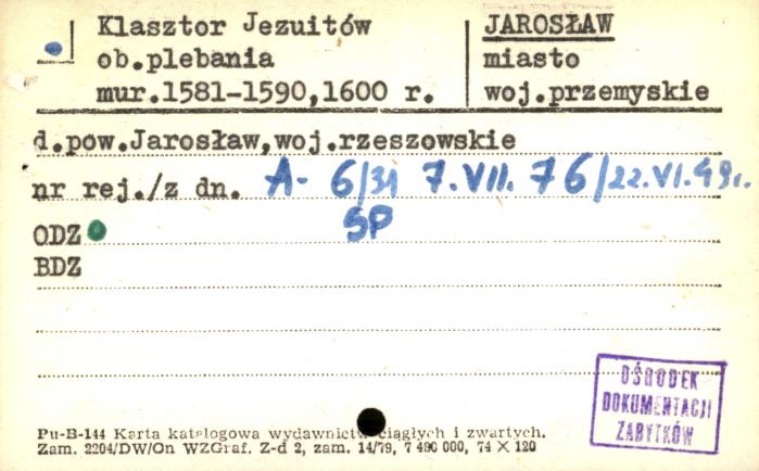 klasztor jezuitów, ob. plebania, skan 1