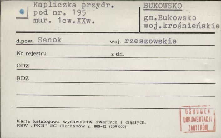 kapliczka przydrożna, skan 1