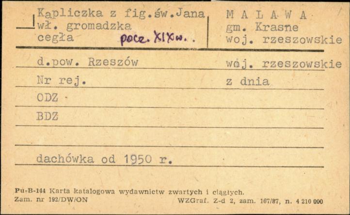 kapliczka z figurą św. Jana, skan 1