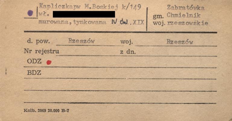kapliczka Matki Boskiej, skan 1