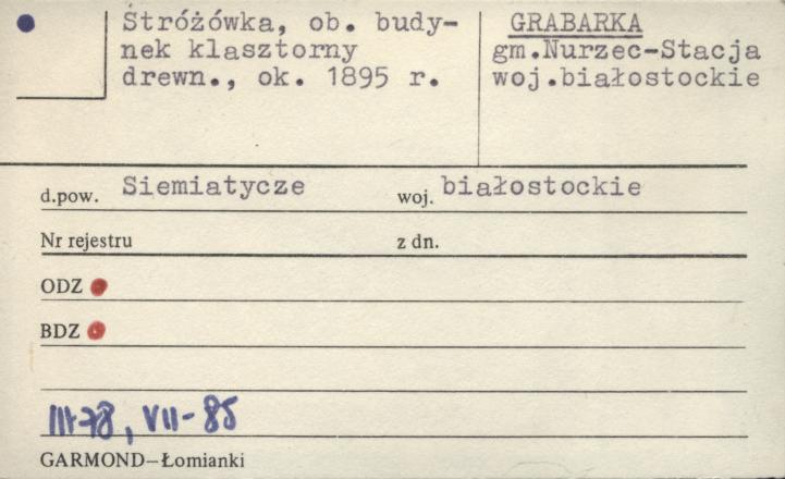 stróżówka, ob. budynek klasztorny, skan 1