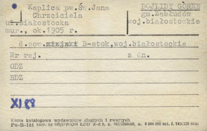 kaplica pw. św. Jana Chrzciciela, skan 1