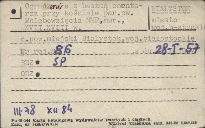 ogrodzenie z basztą cmentarza, skan 1