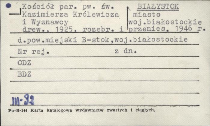 kościół par. pw. św. Kazimierza Królewicza i Wyznawcy, skan 1