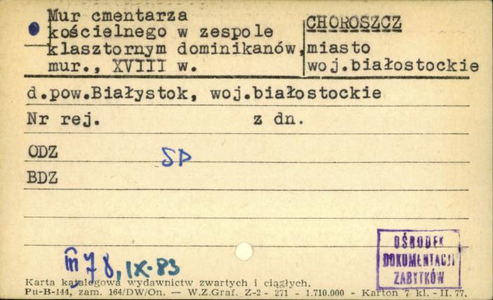 mur cmentarza kościelnego w zespole klasztornym dominikanów, skan 1
