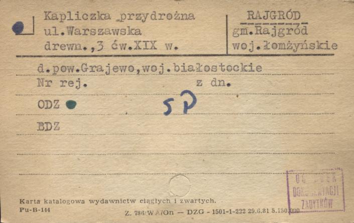 kapliczka przydrożna, skan 1