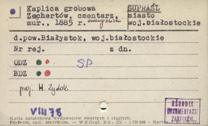 kaplica grobowa Zechertów, cmentarz ewangelicki, skan 1