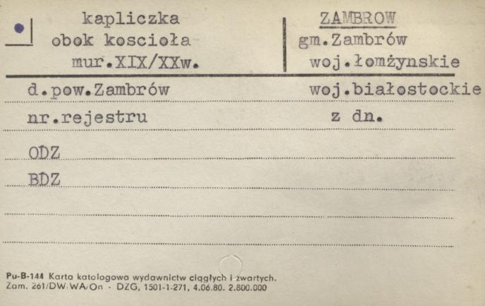 kapliczka obok kościoła, skan 1