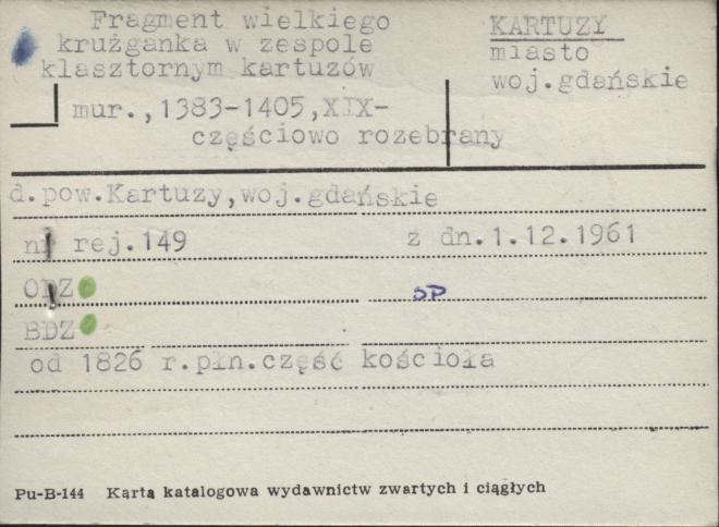 fragment wielkiego krużganka w zespole klasztornym kartuzów, skan 1