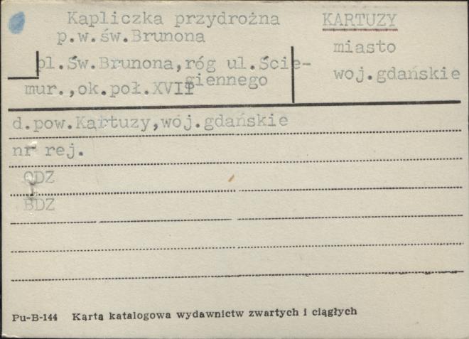 kapliczka przydrożna św. Brunona, skan 1