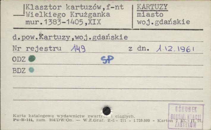 Wielki Krużganek (fragment) - klasztor kartuzów, skan 1
