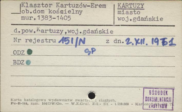 erem, ob. dom kościelny - klasztor kartuzów , skan 1