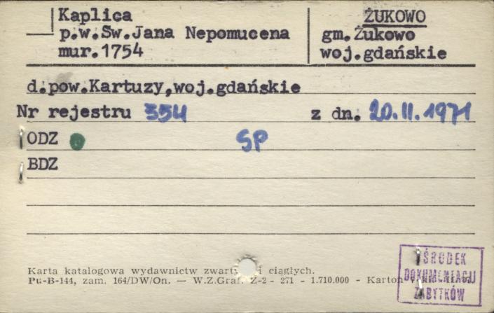 kaplica p.w. św. Jana Nepomucena, skan 1