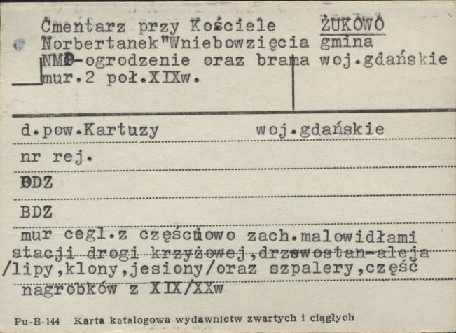 cmentarz przy kościele Norbertanek Wniebowzięcia NMP - ogrodzenie oraz brama, skan 1