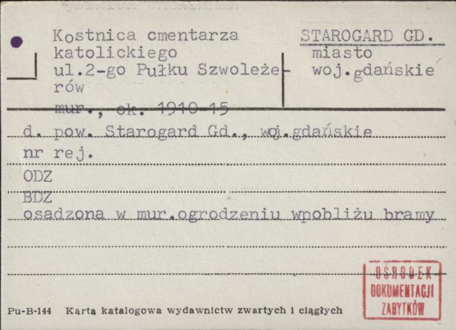 kostnica cmentarza katolickiego, skan 1