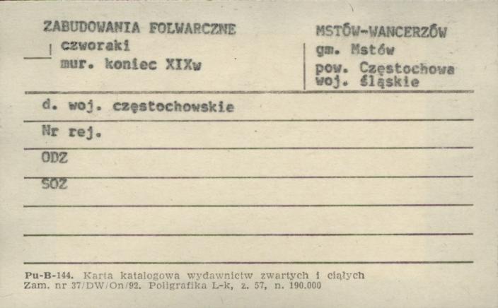 zabudowania folwarczne - czworaki, skan 1
