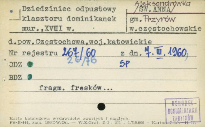 dziedziniec odpustowy klasztoru dominikanek, skan 1