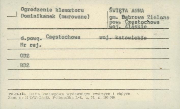 ogrodzenie klasztoru dominikanek, skan 1