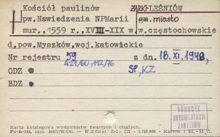 kościół paulinów pw. Nawiedzenia NPMarii, skan 1