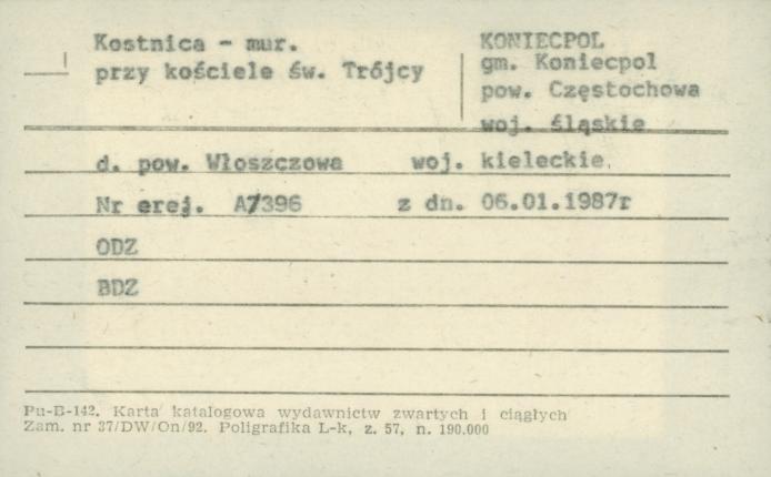kostnica przy kościele Św. Trójcy, skan 1