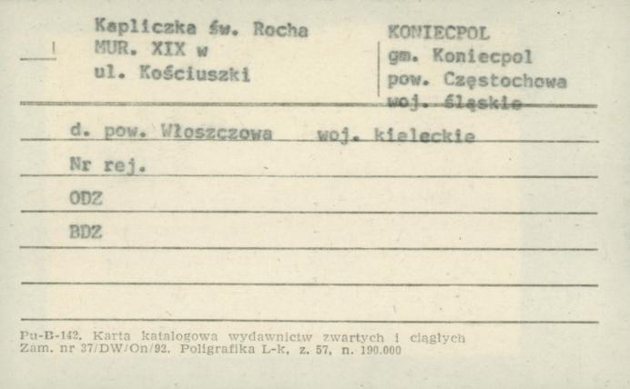 kapliczka św. Rocha, skan 1