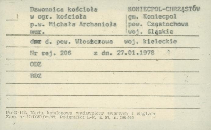 dzwonnica kościoła w ogr. kościoła pw. Michała Archanioła, skan 1