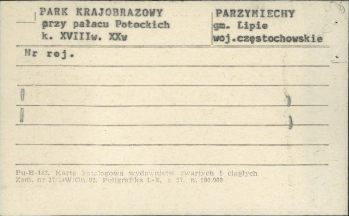 park krajobrazowy przy pałacu Potockich, skan 1