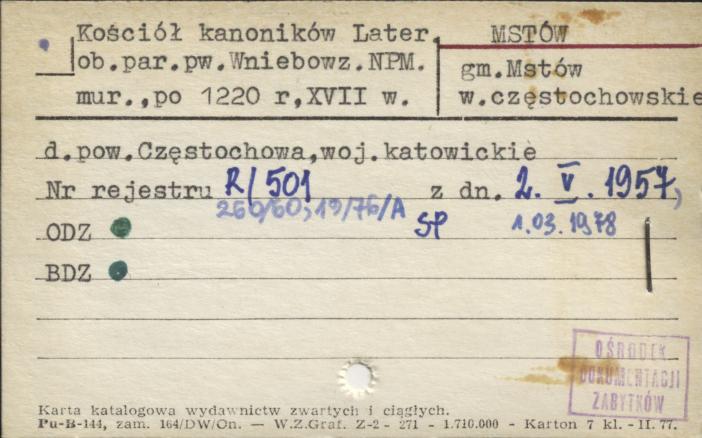 kościół kanoników Later. ob. par. pw. Wniebowz. NPM., skan 1