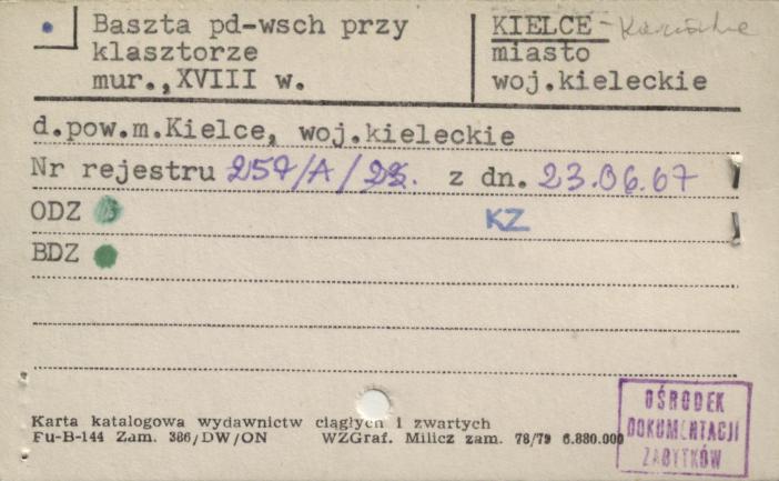 baszta pd-wsch przy klasztorze, skan 2
