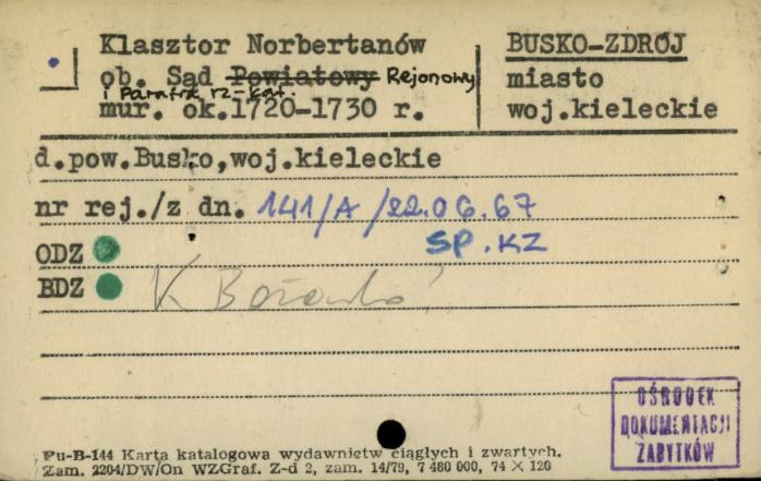 klasztor norbertanów, ob. sąd, skan 1