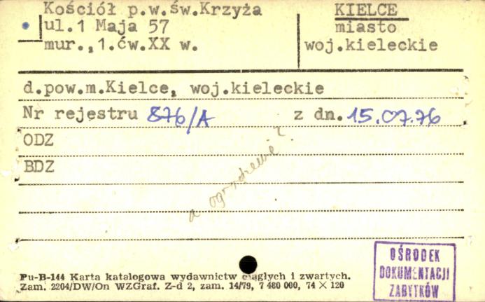 zespół kościoła paraf. p.w. Podwyższenia Krzyża św., kościół, skan 2