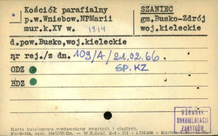 kościół parafialny p. w. Wniebow. NPMarii, skan 1