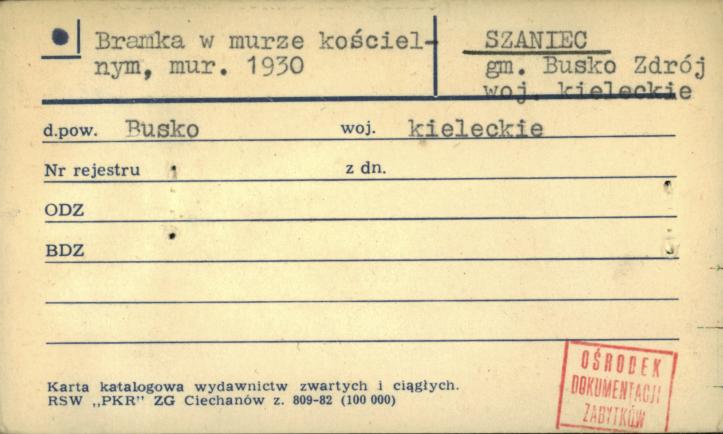 brama w murze kościelnym, skan 1
