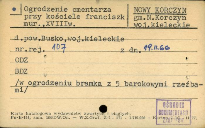 ogrodzenie cmentarza przy kościele franciszk., skan 1