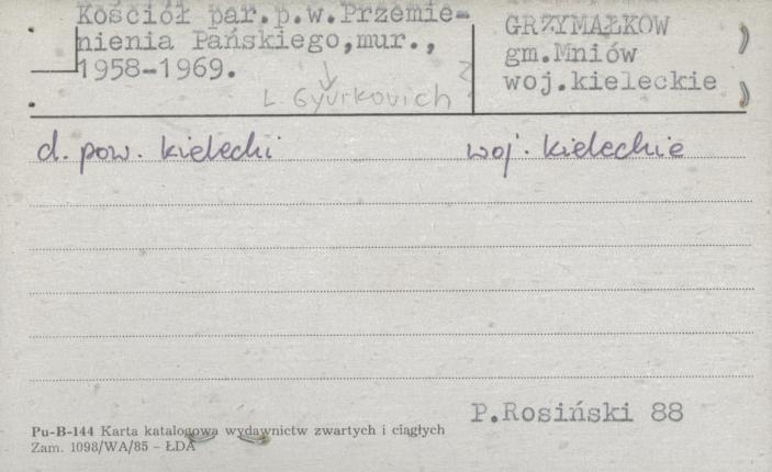 kościół par. pw. Przemienienia Pańskiego, skan 1