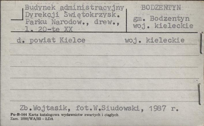 budynek administracyjny dyrekcji Świętokrzysk. Parku Narodow., skan 1