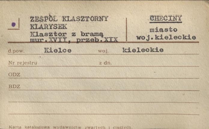 mur z bramą - zespół klasztorny klarysek, ob. bernardynek, skan 1