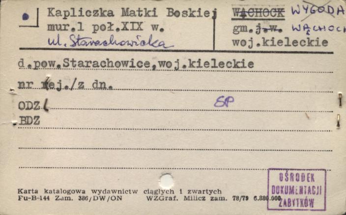 kapliczka Matki Boskiej, skan 1