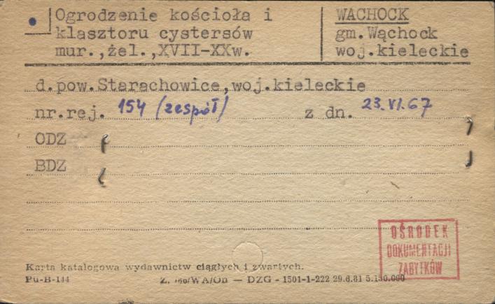 ogrodzenie kościoła i klasztoru cystersów, skan 1