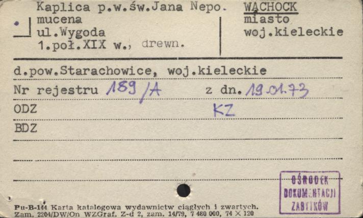 kaplica pw. św. Jana Nepomucena, skan 1